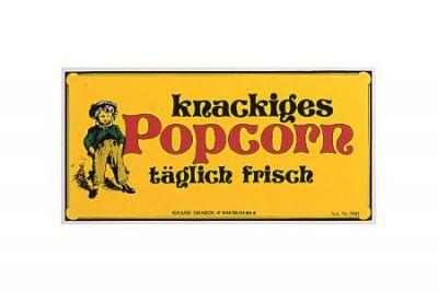 Nostalgieschild Popcorn