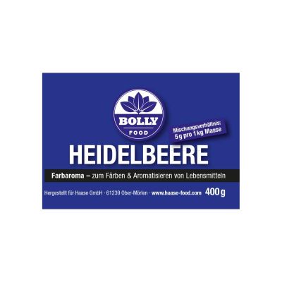 Heidelbeer-Farbaroma im Glas